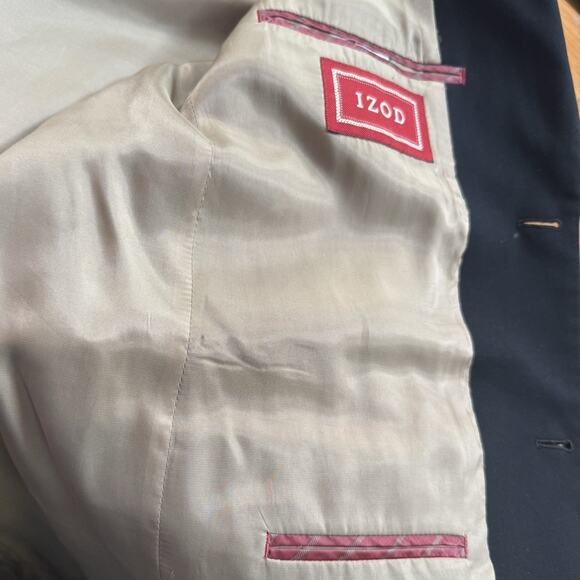 IZOD Men’s Black Blazer 39R 2 Button Modern Classic Sport Coat Suit Jacket - Picture 10 of 11